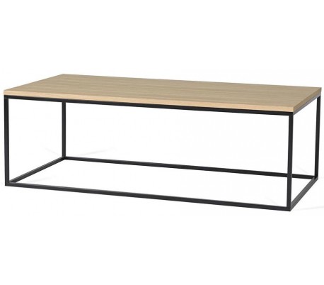 Forest sofabord i metal og MDF 110 x 45 cm - Sort/Natur