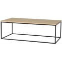 Forest sofabord i metal og MDF 110 x 45 cm - Sort/Natur