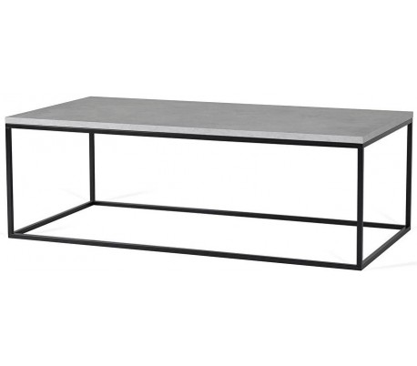 Forest sofabord i metal og laminat 110 x 45 cm - Sort/Betongrå