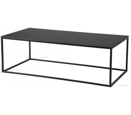 Forest sofabord i metal og HPL 110 x 45 cm - Sort/Sort