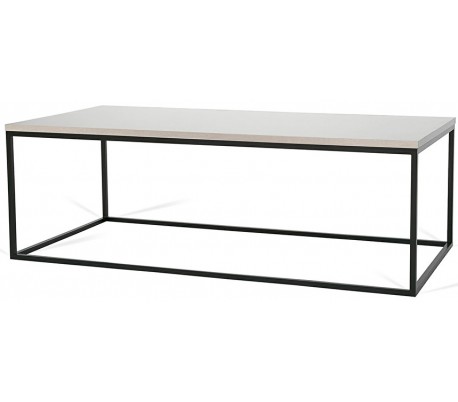 Forest sofabord i metal og MDF 120 x 60 cm - Sort/Sort