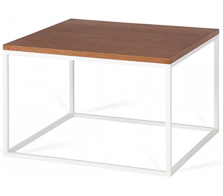 Forest sofabord i metal og MDF 60 x 60 cm - Hvid/Natur