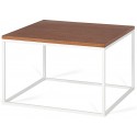 Forest sofabord i metal og MDF 60 x 60 cm - Hvid/Natur