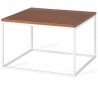 Forest sofabord i metal og MDF 60 x 60 cm - Hvid/Brun