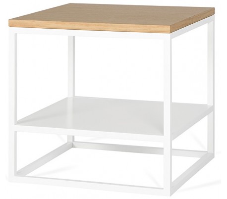 Forest sofabord i metal og MDF 40 x 40 cm - Sort/Natur