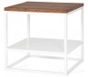 Forest sofabord i metal og MDF 40 x 40 cm - Hvid/Brun
