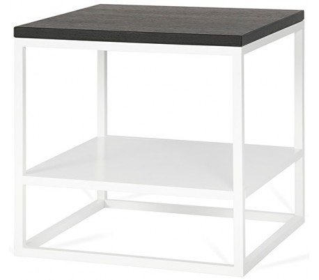 Forest sofabord i metal og MDF 40 x 40 cm - Sort/Sort