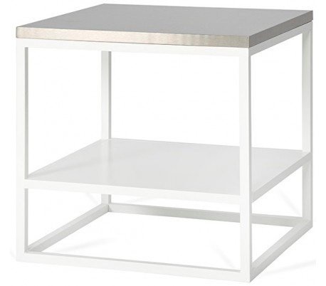 Forest sofabord i metal og MDF 40 x 40 cm - Sort/Stål