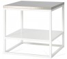 Forest sofabord i metal og MDF 40 x 40 cm - Hvid/Stål