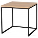 Forest sofabord i metal og MDF 40 x 40 cm - Sort/Natur