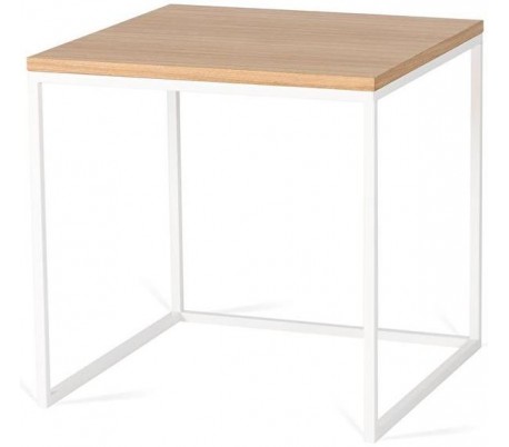 Forest sofabord i metal og MDF 50 x 50 cm - Sort/Natur