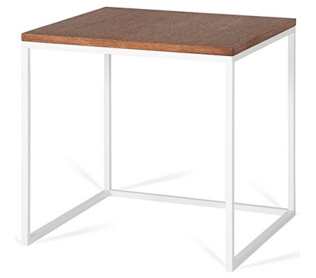 Forest sofabord i metal og MDF 50 x 50 cm - Hvid/Natur