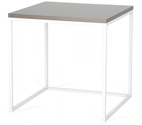 Forest sofabord i metal og MDF 50 x 50 cm - Hvid/Sort