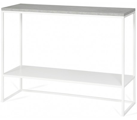 Forest konsolbord i metal og MDF 100 x 35 cm - Hvid/Brun