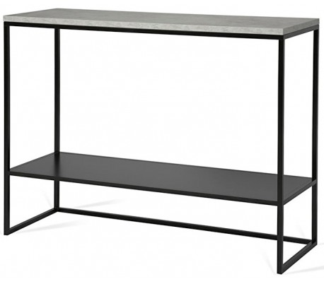 Forest konsolbord i metal og laminat 100 x 35 cm - Hvid/Betongrå