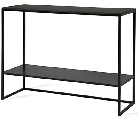 Forest konsolbord i metal og HPL 100 x 35 cm - Hvid/Sort