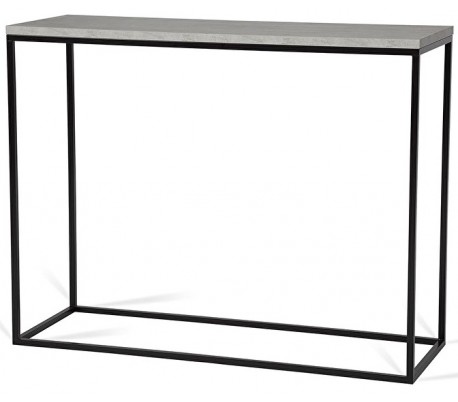 Forest konsolbord i metal og laminat 100 x 35 cm - Sort/Betongrå