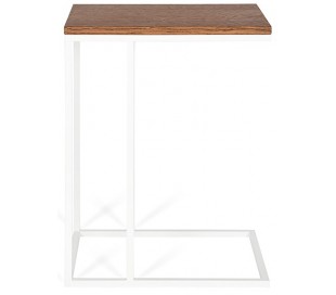 Forest sofabord i metal og mdf 35 x 45 cm - Hvid/Natur 2