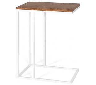 Forest sofabord i metal og mdf 35 x 45 cm - Hvid/Natur