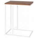 Forest sofabord i metal og mdf 35 x 45 cm - Hvid/Natur