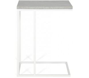 Forest sofabord i metal og mdf 35 x 45 cm - Hvid/Brun 2