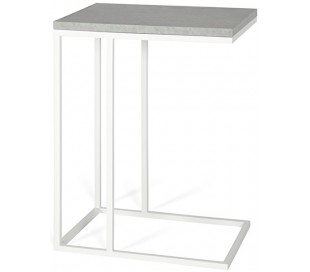 Forest sofabord i metal og mdf 35 x 45 cm - Hvid/Brun