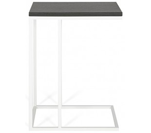 Forest sofabord i metal og mdf 35 x 45 cm - Hvid/Brun 2