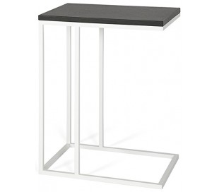 Forest sofabord i metal og mdf 35 x 45 cm - Hvid/Brun