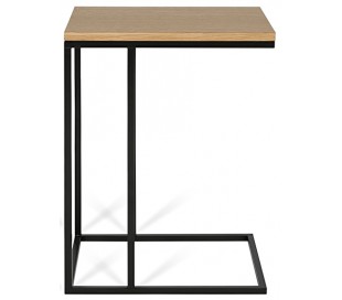 Forest sofabord i metal og mdf 35 x 45 cm - Hvid/Natur 2