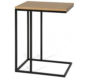 Forest sofabord i metal og mdf 35 x 45 cm - Hvid/Natur