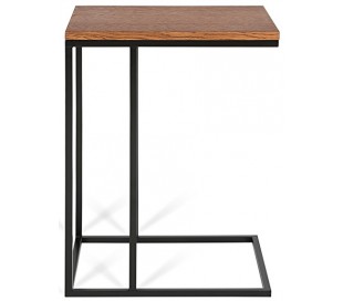 Forest sofabord i metal og mdf 35 x 45 cm - Sort/Natur 2