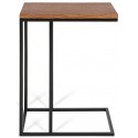 Forest sofabord i metal og mdf 35 x 45 cm - Sort/Natur