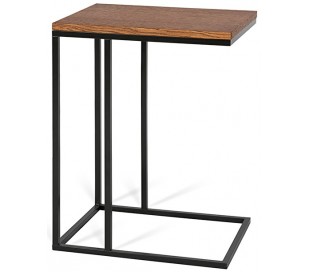 Forest sofabord i metal og mdf 35 x 45 cm - Sort/Natur