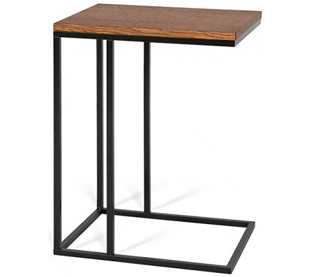 Forest sofabord i metal og mdf 35 x 45 cm - Sort/Natur