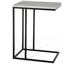 Forest sofabord i metal og laminat 35 x 45 cm - Hvid/Betongrå