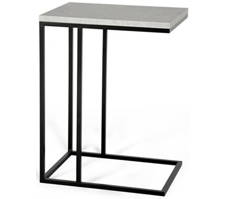 Forest sofabord i metal og laminat 35 x 45 cm - Hvid/Betongrå