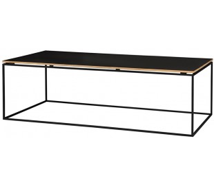 Forest sofabord i metal og MDF 120 x 60 cm - Sort/Sort