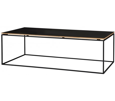 Forest sofabord i metal og MDF 120 x 60 cm - Sort/Sort