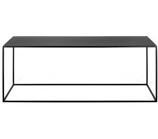 Raffinato sofabord i metal og laminat 120 x 60 cm - Sort/Natur 2