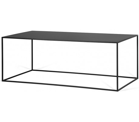 Raffinato sofabord i metal og laminat 120 x 60 cm - Sort/Natur