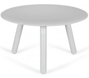 Hygge sofabord i metal og ask træ Ø60 cm - Sort/Sort