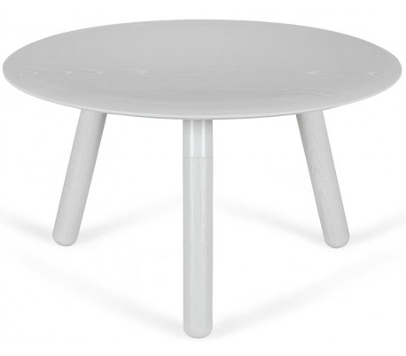 Hygge sofabord i metal og ask træ Ø60 cm - Sort/Sort