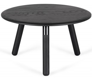 Moon sofabord i ask træ og metal Ø70 cm - Grå