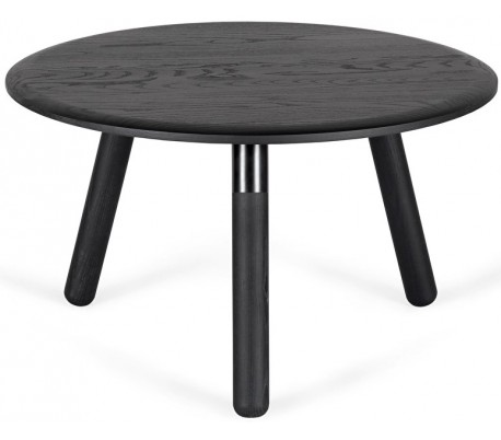 Moon sofabord i ask træ og metal Ø70 cm - Grå