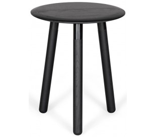 Moon sofabord i ask træ og metal Ø50 cm - Grå