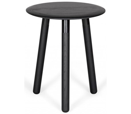 Moon sofabord i ask træ og metal Ø50 cm - Grå