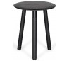 Moon sofabord i ask træ og metal Ø50 cm - Sort