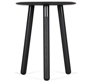 Moon sofabord i ask træ og metal Ø50 cm - Grå 2