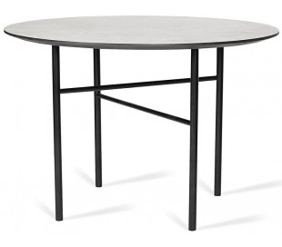 Moon sofabord i ask træ og metal Ø50 cm - Sort