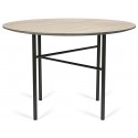 Traversa rundt spisebord i HPL og stål Ø110 cm - Sort/Betongrå